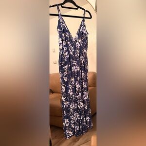 Band of Gypsies Navy Floral Maxi jumpsuit